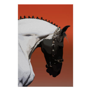 Elegant Andalusian Horse – Majestic Equestrian Art Poster