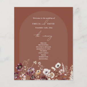 Elegant Anemone Arch Dark Terracotta Wedding