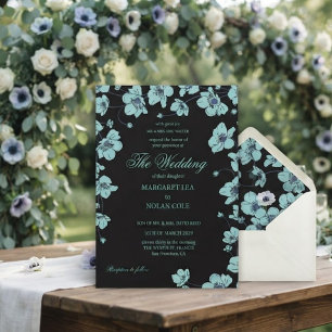 Elegant Anemone Floral Wedding Invitation