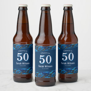 Elegant Anemones 18Th Birthday Modern Beer Bottle Label