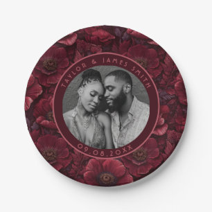 Elegant Anemones Plate For Rehearsal Dinner Party