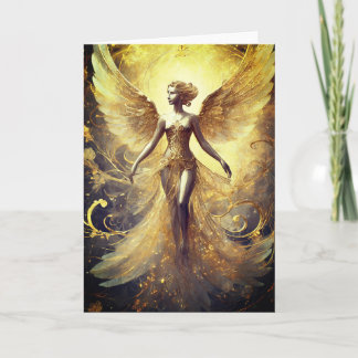Elegant Angel, 5" x 7" Folded Christmas Card