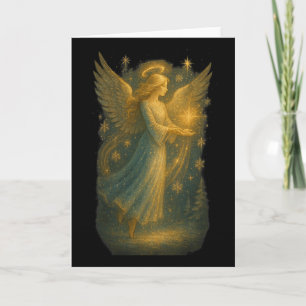 Elegant Angel Glow Christmas Design For Women Card