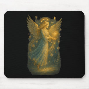 Elegant Angel Glow Christmas Design For Women Mouse Pad
