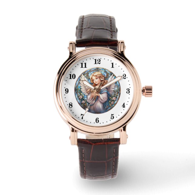 Elegant Angel lovers Religious  Watch (Front)