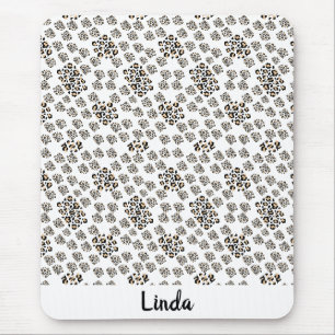 elegant animal print mouse pad