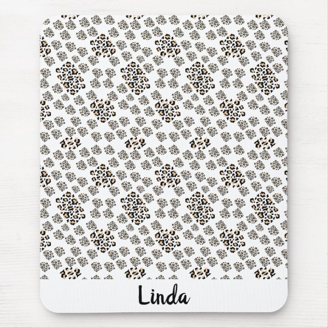 elegant animal print mouse pad (Front)