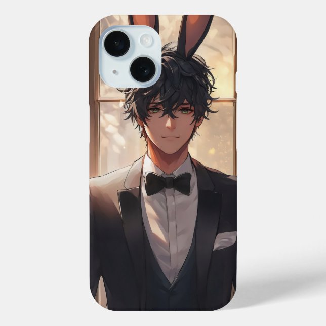Elegant Anime Rabbit Man Case-Mate iPhone Case (Back)