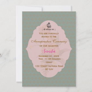 Elegant Annaprashan Ceremony Invitation