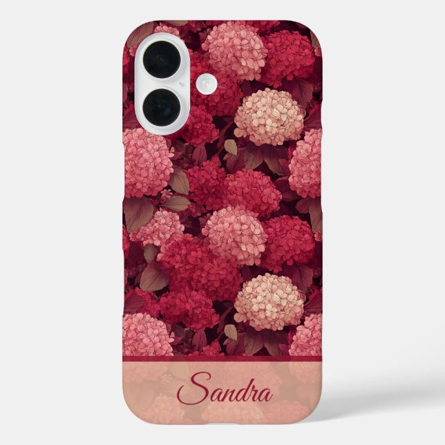 Elegant Anniversary Gift Hydrangeas Flower Name Case-Mate iPhone Case (Back)