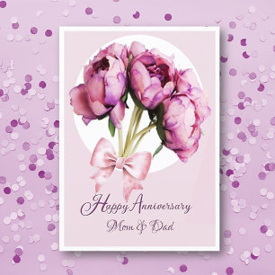 Elegant! Anniversary Mom & Dad Greeting Card