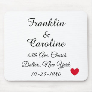 Elegant Anniversary Mouse Pad
