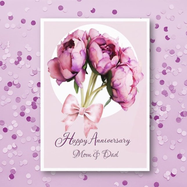 Elegant! Anniversary Mum & Dad Greeting Card (Creator Uploaded)