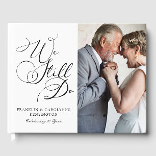 Elegant Anniversary Vow Renewal Photo Guest Book