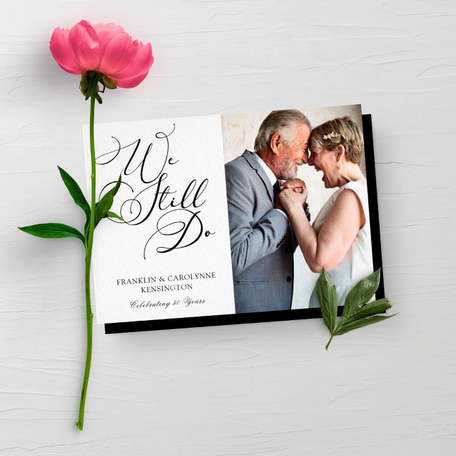 Elegant Anniversary Vow Renewal Photo Invitation (Creator Uploaded)