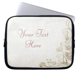 Elegant Antique Gold Laptop Sleeve