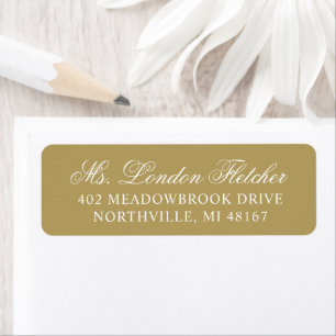 Elegant Antique Gold Wedding Return Address Return Address Label