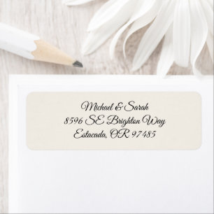 Elegant Antique Ivory Return Address Label