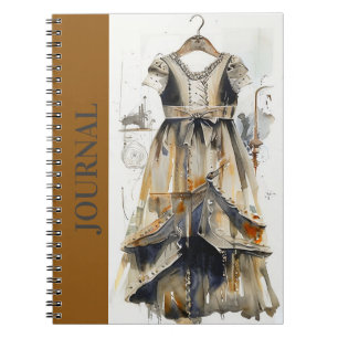 Elegant Antique LBD Little Black Dress Journal