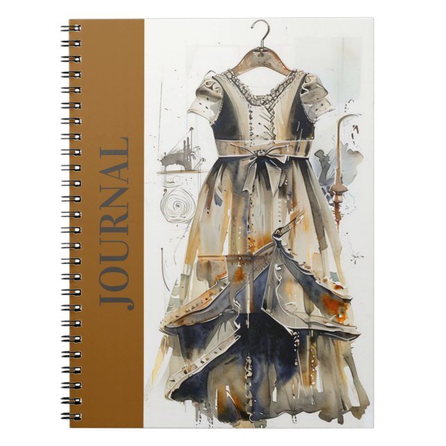 Elegant Antique LBD Little Black Dress Journal (Front)