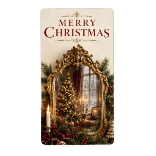 Elegant Antique Mirror Christmas, Vintage European