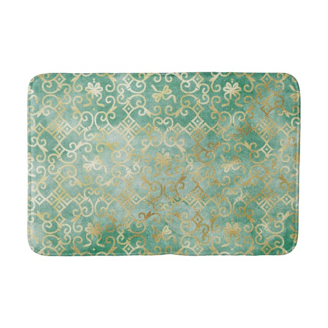 Elegant antique motifs bath mat (Front)