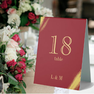 Elegant Antique Red Gold Classic Wedding