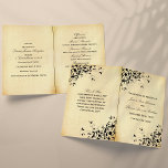 Elegant Antique Swirls Wedding Bi-Fold Program<br><div class="desc">These elegant antique swirl wedding bi-fold program templates are perfect for any couple planning a romantic vintage marriage. 
 
 These bi-fold program templates can be personalised for your special occasion and would make the perfect order of service for any wedding,  bridal shower,  engagement party,  birthday party and much,  much more.</div>