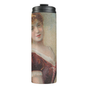 Elegant Antique Valentine's Illustration, 1890 Thermal Tumbler