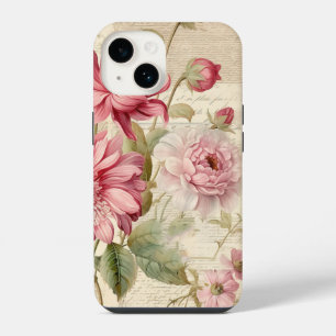 Elegant Antique Vintage French Floral Collage iPhone 14 Case