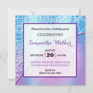Elegant Any Age Birthday Invitation
