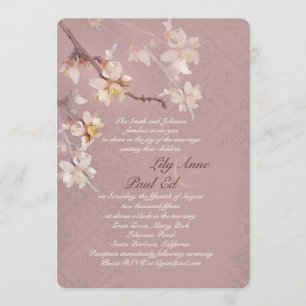Elegant Apple Blossoms Wedding Invitation