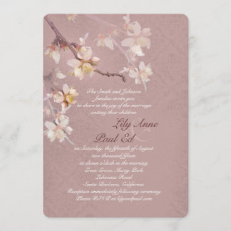 Elegant Apple Blossoms Wedding Invitation