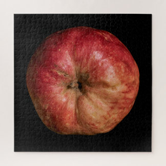 Elegant Apple Collection on Black Jigsaw Puzzle