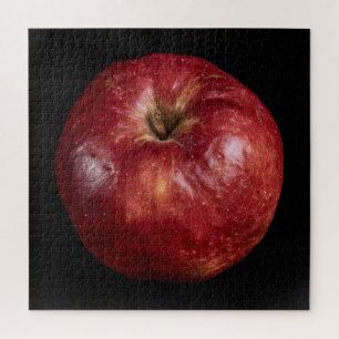Elegant Apple Collection on Black Jigsaw Puzzle