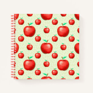 Elegant Apples Pattern Honeycomb Background   Notebook
