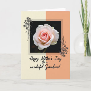 Elegant Apricot Mothers Card
