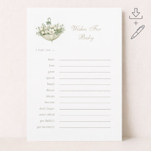 Elegant April May Baby Shower Wishes For Baby Card