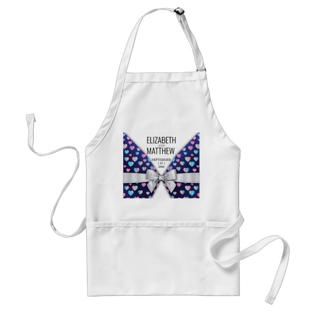 Elegant Apron Bow and Heart Speckles (Front)