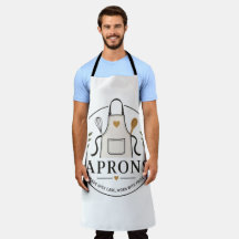 Elegant Apron Logo Badge Kitchen Apron