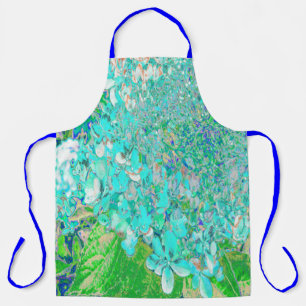 Elegant Aqua and Green Limelight Hydrangea Detail Apron