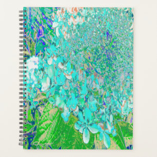 Elegant Aqua and Green Limelight Hydrangea Detail Planner