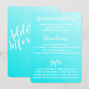 Elegant Aqua Blue Enclosure Card