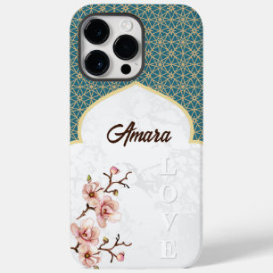 Elegant Arabesque Arch   Deep Teal & Gold  Case-Mate iPhone 14 Pro Max Case