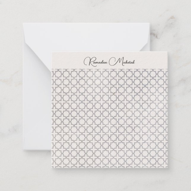 Elegant Arabesque Ornament Card (Front)