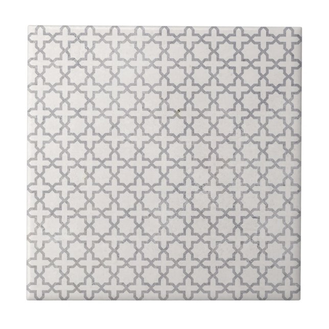 Elegant Arabesque Ornament Ceramic Tile (Front)