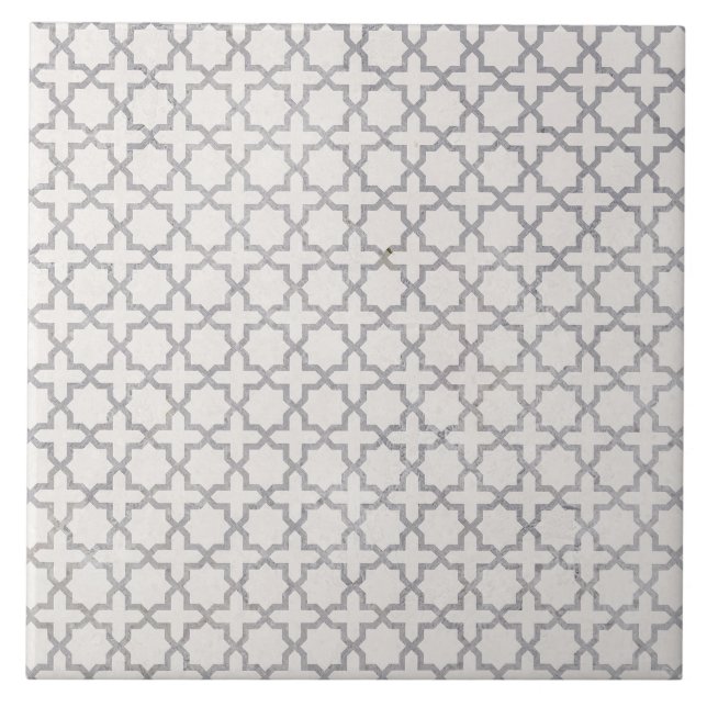Elegant Arabesque Ornament Ceramic Tile (Front)