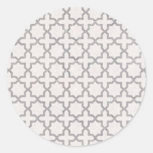 Elegant Arabesque Ornament Classic Round Sticker