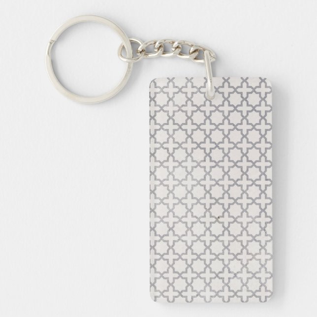 Elegant Arabesque Ornament Key Ring (Front)