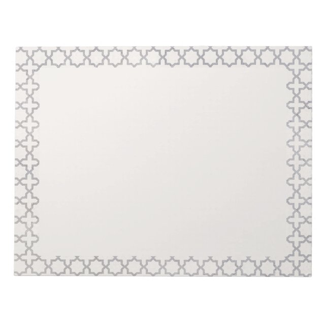 Elegant Arabesque Ornament Notepad (Front)